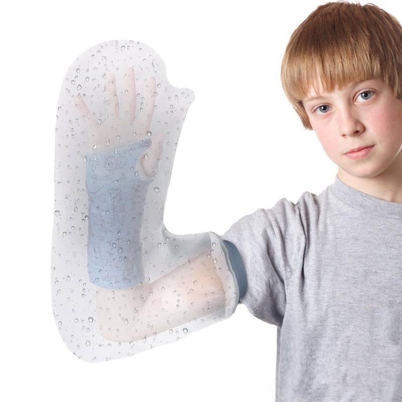 Waterproof Arm Cast Cover for Shower Wound Protector Bath Adult Watertight Cast Bag Showering for Surgery Bandage Broken Hand,Wrist,Finger, Elbow Reusable Durable (C-Long Arm-S)